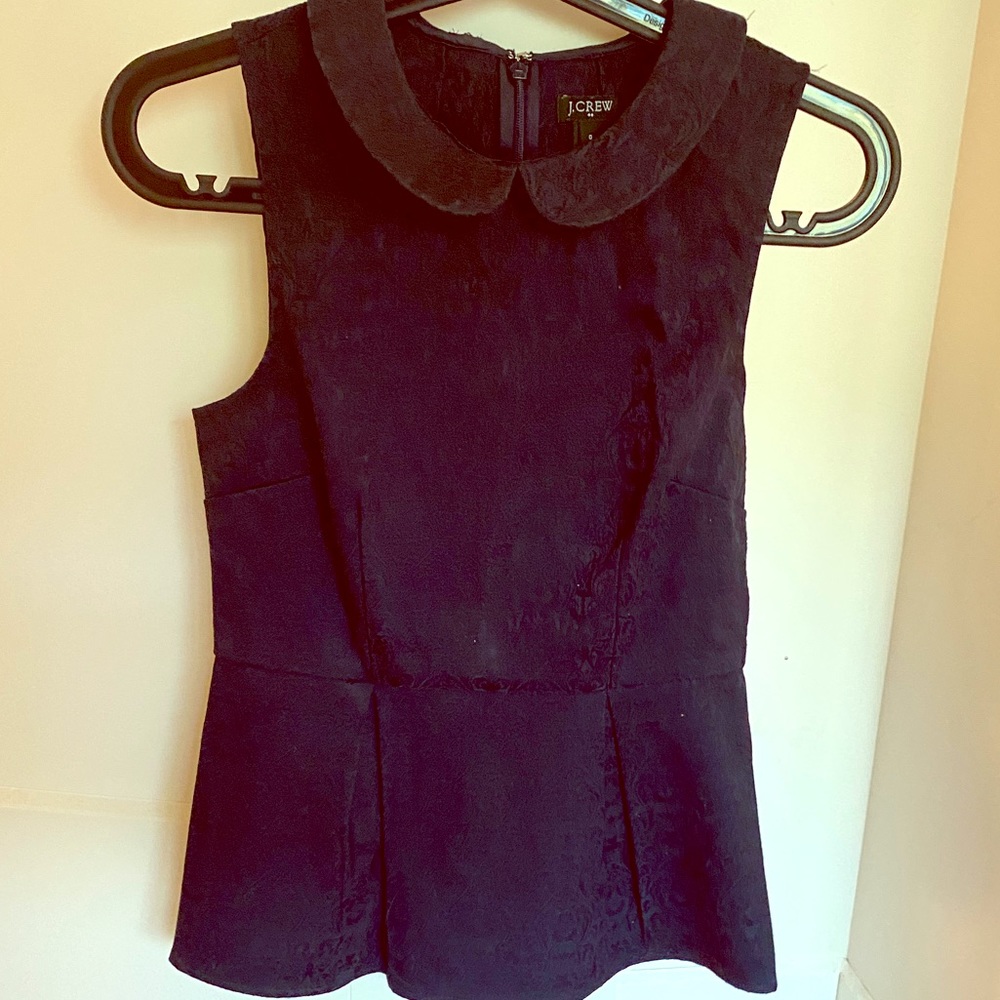 J crew Peter Pan peplum sleeveless top